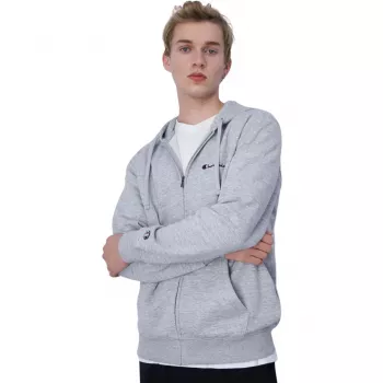 Heren Champion Full Zip Hoodie Grijs Melange 220260 EM021 M