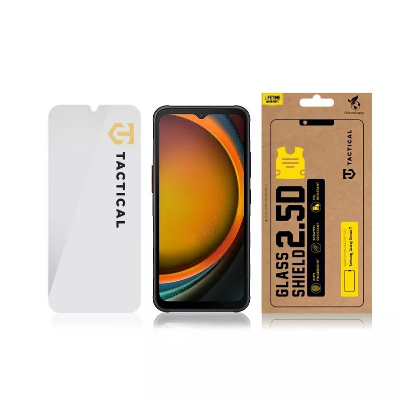 Tactical Glass Shield 2.5D gehard glas beeldschermbescherming voor Samsung Galaxy XCover 7, transparant