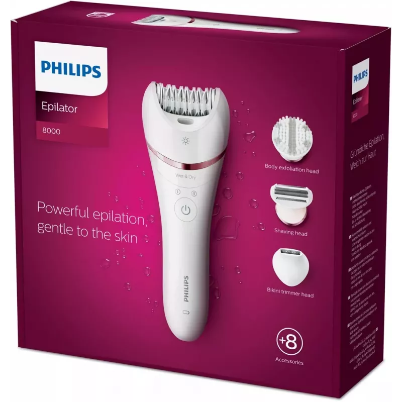 Philips 8000 Series epilator BRE735/00 nat- en droogepilator