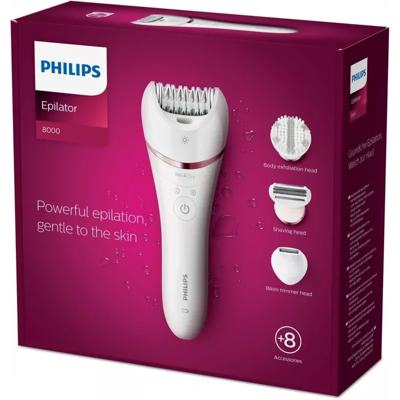Philips 8000 Series epilator BRE735/00 nat- en droogepilator