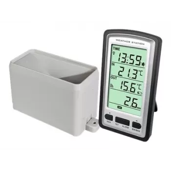 Alecto WS-1200 draadloos weerstation met buitensensor, zwart/grijs