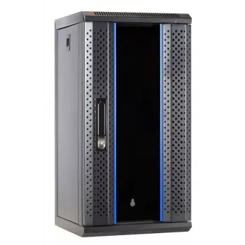 DSIT DS10-3312 12U 10 inch wandmontage-serverbehuizing met glazen deur, 312x310x618 mm, zwart
