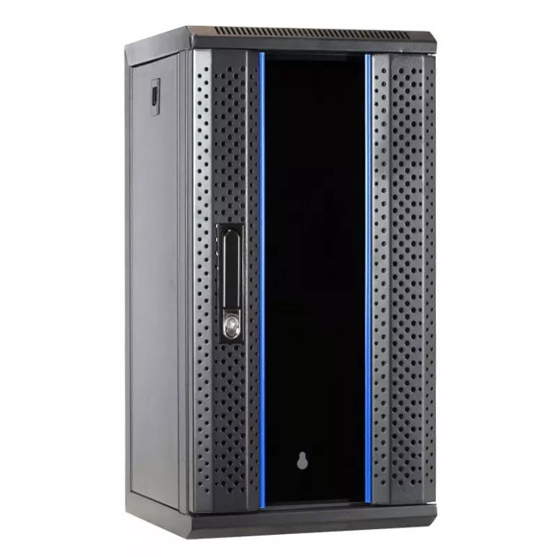 DSIT DS10-3312 12U 10 inch wandmontage-serverbehuizing met glazen deur, 312x310x618 mm, zwart