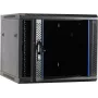 DSIT DS6609 9U wandmontage serverkast met glazen deur, 600x600x501 mm, zwart
