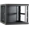 DSIT DS6609 9U wandmontage serverkast met glazen deur, 600x600x501 mm, zwart