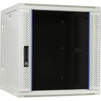 DSIT 12U omkeerbare wandmontage serverkast met glazen deur, wit, 600x600x635 mm