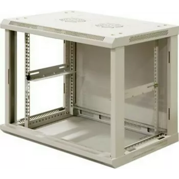 DSIT 12U omkeerbare wandmontage serverkast met glazen deur, wit, 600x600x635 mm