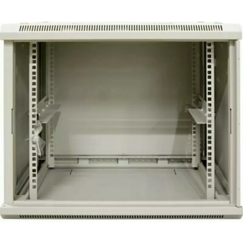 DSIT 12U omkeerbare wandmontage serverkast met glazen deur, wit, 600x600x635 mm