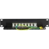 DSIT DS-10Patch5-8FTP 10 inch 8-poorts FTP CAT 5e patchpaneel, 1U rackmontage, afgeschermd RJ45, LSA+ IDC, zwart