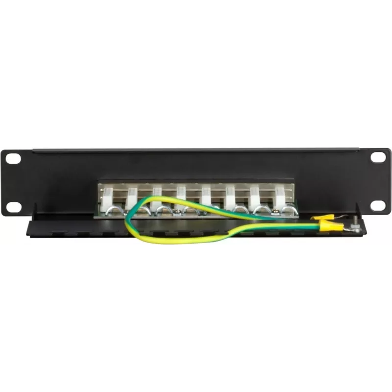DSIT DS-10Patch5-8FTP 10 inch 8-poorts FTP CAT 5e patchpaneel, 1U rackmontage, afgeschermd RJ45, LSA+ IDC, zwart