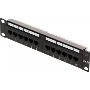 DSIT 10 inch 12-poorts UTP CAT 6a patchpaneel DS-10Patch6a-12UTP