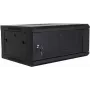 DSIT DS6404 4U wandmontage-serverkast met glazen deur, 600x450x280 mm, zwart
