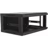 DSIT DS6404 4U wandmontage-serverkast met glazen deur, 600x450x280 mm, zwart