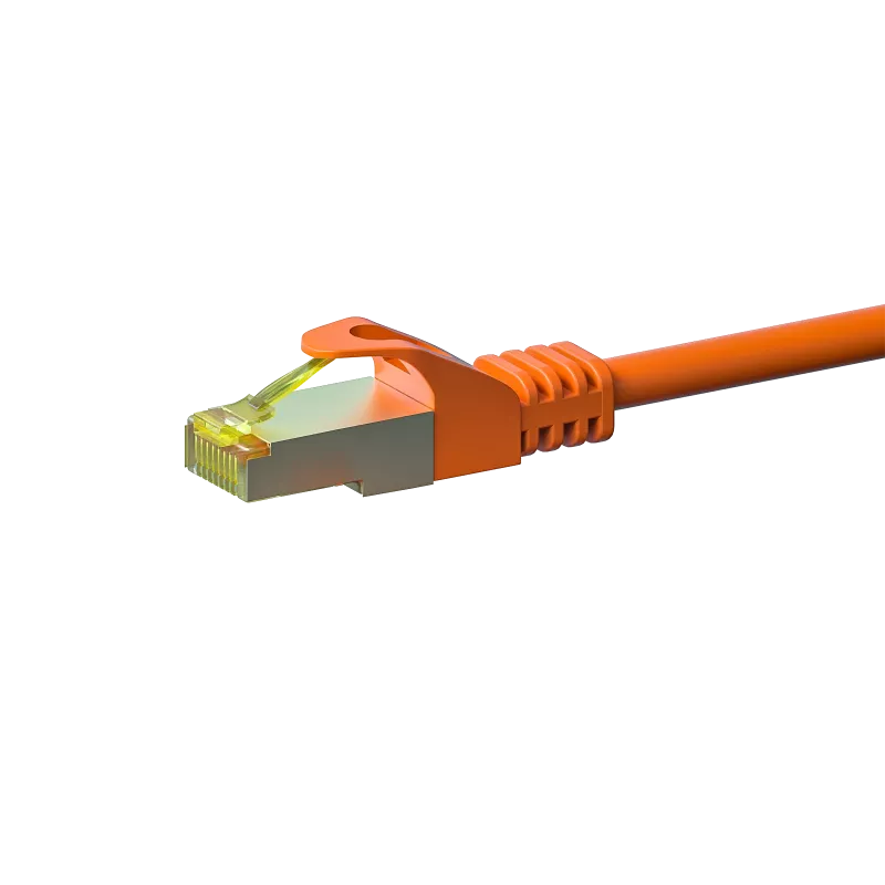 DSIT Cat.7 S/FTP (PiMF) RJ45 netwerk-patchkabel, oranje, 7,5 m