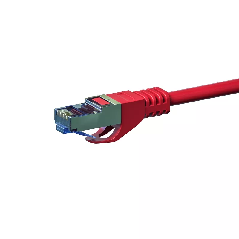 DSIT CAT 6a S/FTP LSOH netwerk-patchkabel, 0,25 m, rood