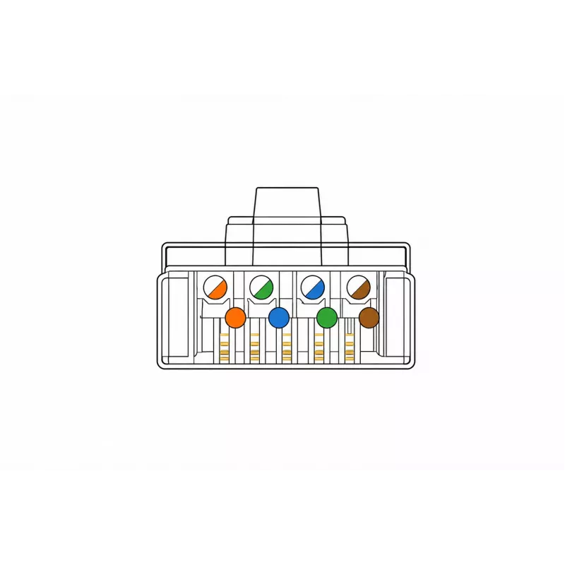 DSIT SFTP RJ45 CAT6a netwerkstekker voor litze aders (massieve ader) - 10 stuks