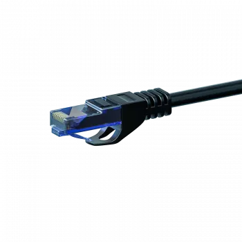 DSIT UTP CAT6a patchkabel, 0,25 m, zwart, 100% koper, RJ45, 10 Gbps, 500 MHz, U/UTP, PVC, PoE+