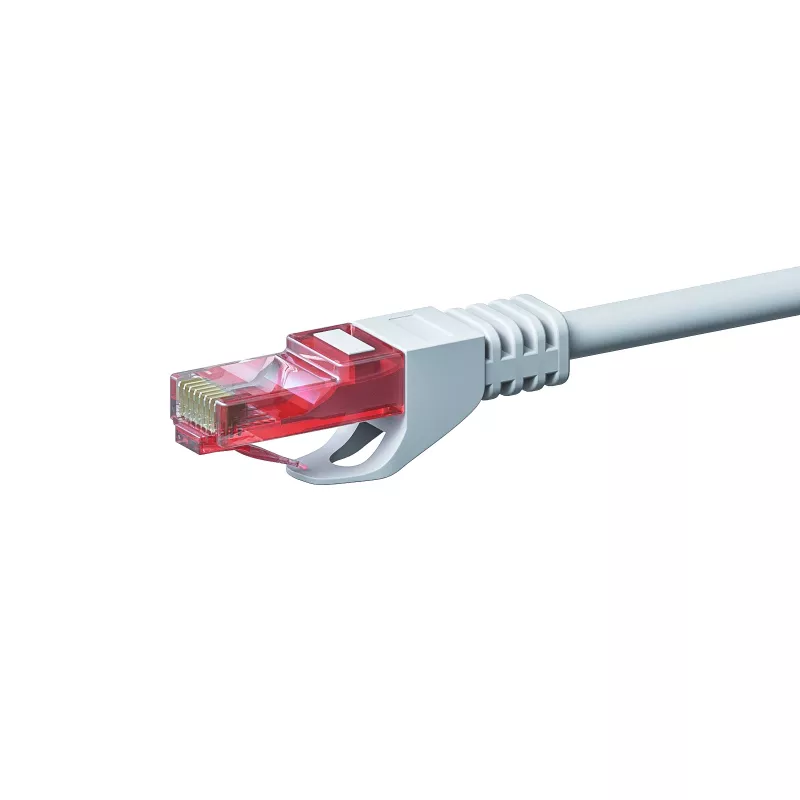DSIT CAT6 U/UTP gigabit ethernet-patchkabel, 0,15 m, wit, 100% koper, RJ45, 250 MHz, PVC-mantel