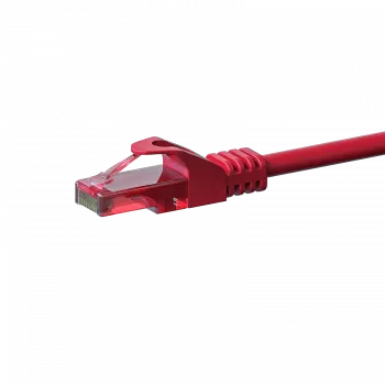 DSIT CAT6 U/UTP netwerk-patchkabel, 0,15 m, rood, 100% koper, RJ45, 10 Gbit/s, 250 MHz, PVC-mantel