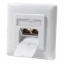 DSIT DC-Wall-In-STP6-VW verticale inbouwdoos Cat. 6 / klasse E afgeschermd 2-poorts RJ45 netwerk-wandaansluiting, wit