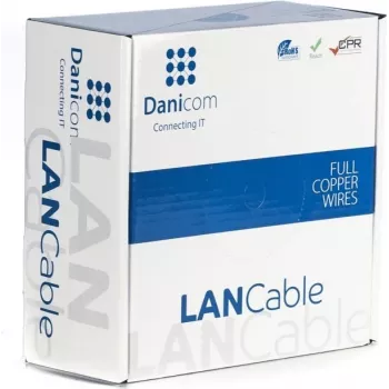 DSIT CAT7 S/FTP outdoor installatiekabel 100m massief koper PE-mantel zwart Fca CPR