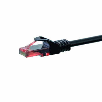 DSIT CAT6 U/UTP netwerk-patchkabel, 0,15 m, zwart, 100% koper (DC-60-001)