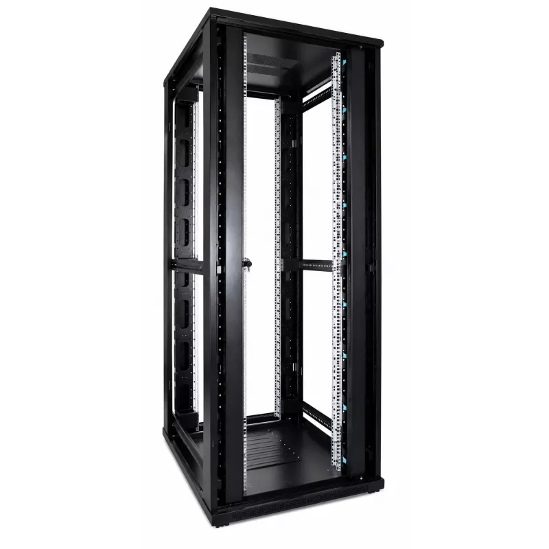 DSIT 47U 19 inch serverrack-kast met geperforeerde dubbele deuren voor en achter, 800x1000x2250 mm, zwart