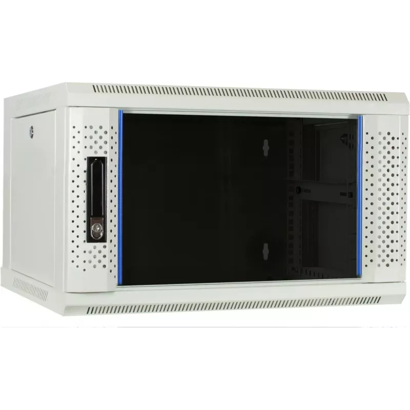 DSIT DS6404W 4U wandmontage serverkast met glazen deur, 600 x 450 x 280 mm, wit