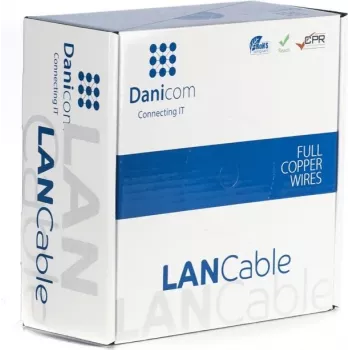 DSIT DANICOM CAT5e FTP 100m buitenkabel, massief, PE, zwart, Gigabit