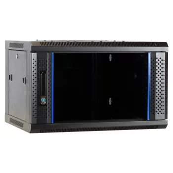 DSIT DS6404-F 4U wandmontage serverbehuizing met glazen deur, ongemonteerd, 600 x 450 mm