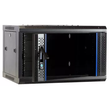 DSIT DS6404-F 4U wandmontage serverbehuizing met glazen deur, ongemonteerd, 600 x 450 mm