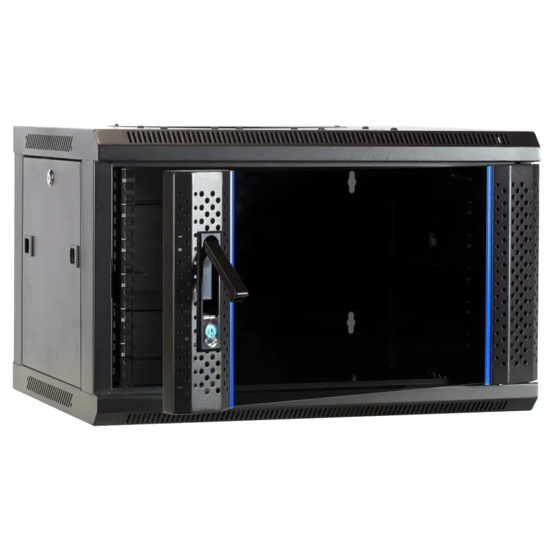 DSIT DS6404-F 4U wandmontage serverbehuizing met glazen deur, ongemonteerd, 600 x 450 mm