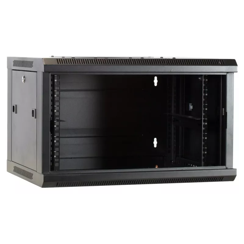 DSIT DS6404-F 4U wandmontage serverbehuizing met glazen deur, ongemonteerd, 600 x 450 mm