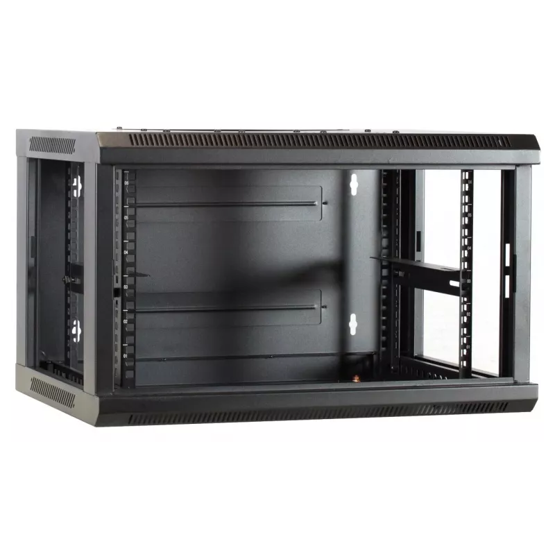 DSIT DS6404-F 4U wandmontage serverbehuizing met glazen deur, ongemonteerd, 600 x 450 mm
