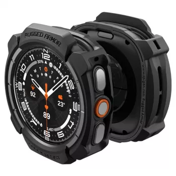 Spigen Rugged Armor hoes voor Samsung Galaxy Watch Ultra 2 2026 (47mm) – mat zwart