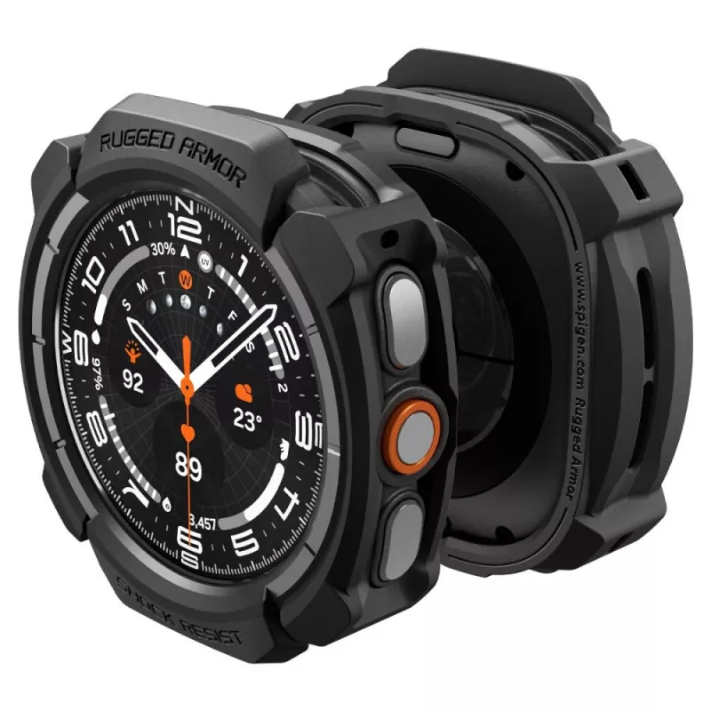 Spigen Rugged Armor hoes voor Samsung Galaxy Watch Ultra 2 2026 (47mm) – mat zwart