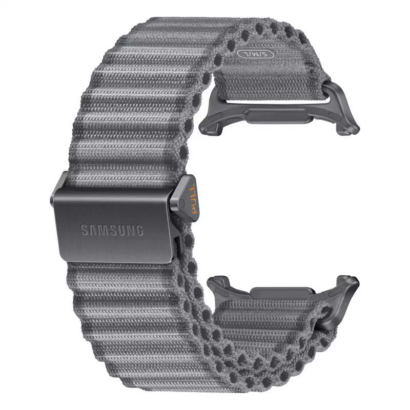 Samsung Trail band voor Galaxy Watch Ultra & Ultra2, grijs, geweven nylon, M/L