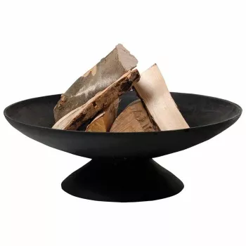 Fire Bowl L gietijzeren vuurplaats voor buiten, 60 cm rond, voor hout & houtskool, zwart