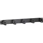 DSIT DS-1904 19 inch 1U rack-kabelmanagementpaneel met 5 metalen haken, zwart