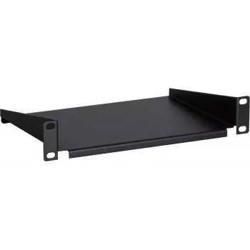DSIT DS-FH10 10 inch 1U vast rackplateau voor serverkasten, zwart, 250 x 136 x 44 mm