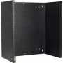 DSIT 12U 19 inch wandmontage-rackframe, 300 mm diepte, vast, staal, zwart