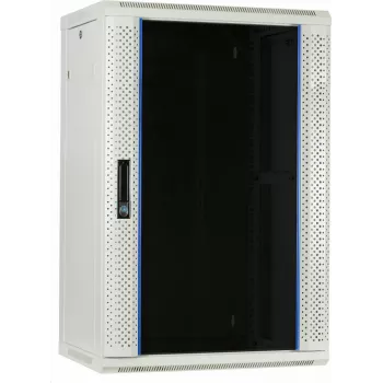 DSIT DS6418W 18U wandmontage serverbehuizing met glazen deur, 600x450x900 mm, wit