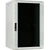 DSIT 18U wandmontage serverkast met glazen deur, 600x600x900 mm, wit