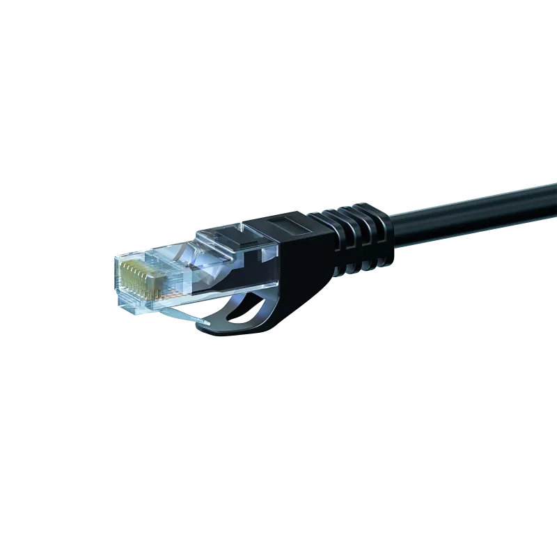 DSIT CAT5e U/UTP netwerk-patchkabel, 0,25 m, zwart, 100% koper (DC-50-002)