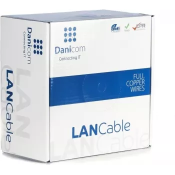 DSIT Danicom CAT7 S/FTP netwerkkabel 100m massieve ader LSZH Dca oranje