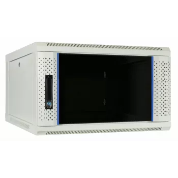 DSIT DS6604W 4U wandmontage serverkast met glazen deur, 600 x 600 x 280 mm, wit
