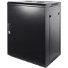 DSIT DS6415M 15U wandmontage-serverrack-kast met metalen deur, 600x450x770 mm, zwart