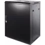 DSIT DS6415M 15U wandmontage-serverrack-kast met metalen deur, 600x450x770 mm, zwart