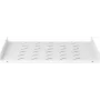 DSIT 1U vaste apparatuurplateau voor wandkasten van 600 mm diep, wit