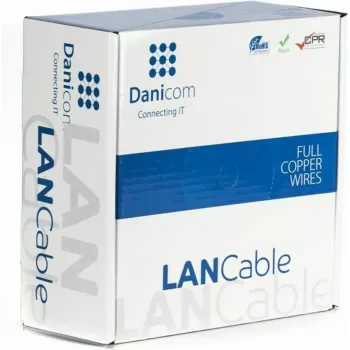 DSIT DANICOM CAT6A UTP 100m buitenkabel, massieve ader, PE-mantel, Fca CPR-klasse, 10GBase-T, 500MHz, UV-bestendig